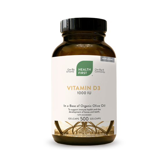 VITAMIN D3 1000 IU 500 GELCAPS HEALTH FIRST