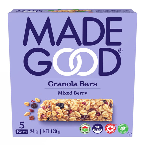 GRANOLA BARS MIXED BERRIES 5 X 24 G MADE GOOD