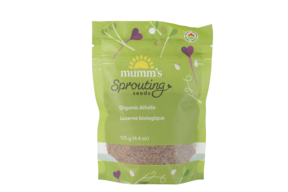 ALFALFA SPROUTING SEEDS ORGANIC 125G MUMM'S