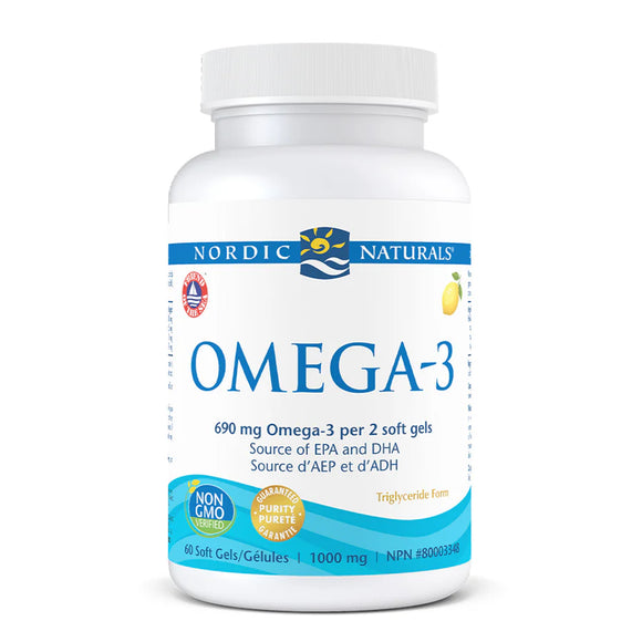 OMEGA-3 LEMON 60 CAPS NORDIC NATURALS