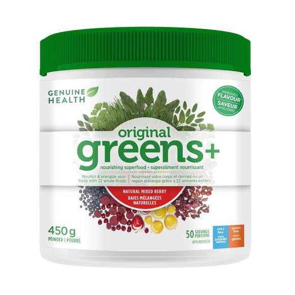 ORIGINAL GREENS+ NATURAL MIXED BERRY 450 G GENUINE HEALTH