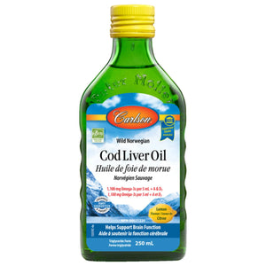 NORWEGIAN COD LIVER OIL LEMON 250 ML CARLSON