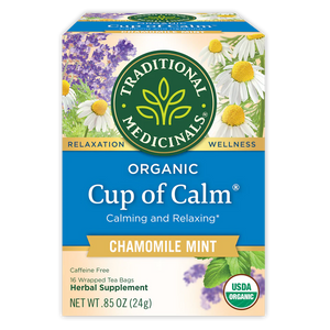 CUP OF CALM CHAMOMILE MINT TEA 16 BAGS TRADITIONAL MEDICINALS