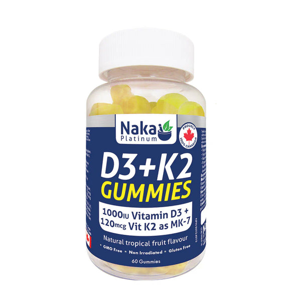 D3 + K2 1000 IU + 120 MCG 60 GUMMIES NAKA