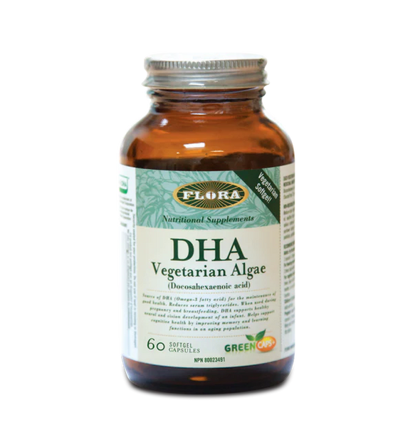 DHA VEGETARIAN ALGAE 60 SOFTGELS FLORA