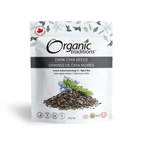 CHIA SEEDS DARK ORGANIC 227 G ORGANIC TRADITIONS