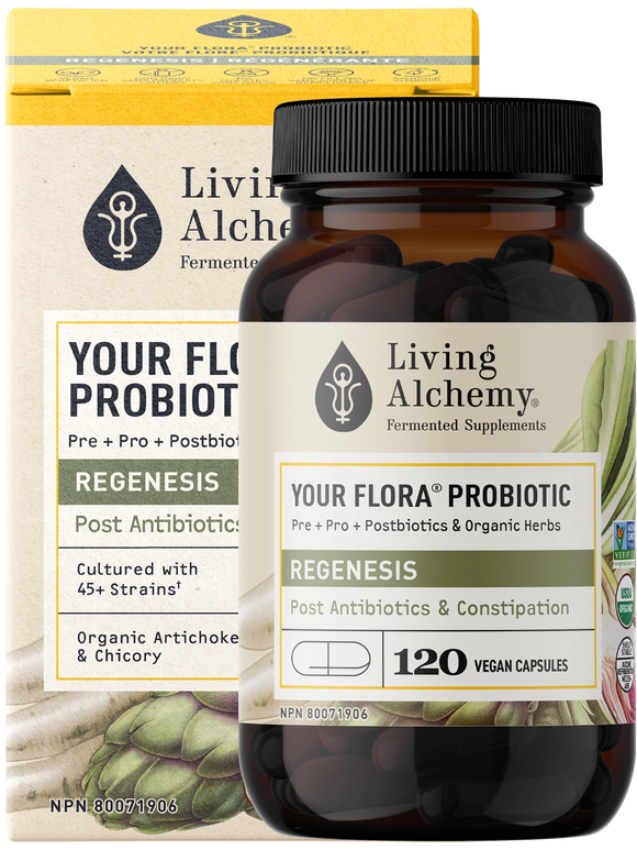 YOUR FLORA PROBIOTIC REGENESIS 120 CAPS LIVING ALCHEMY