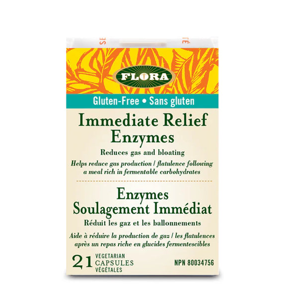 IMMEDIATE RELIEF ENZYMES 21 CAPS FLORA