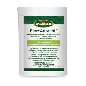 FLOR ANTACID PEPPERMINT 30 CHEWS FLORA