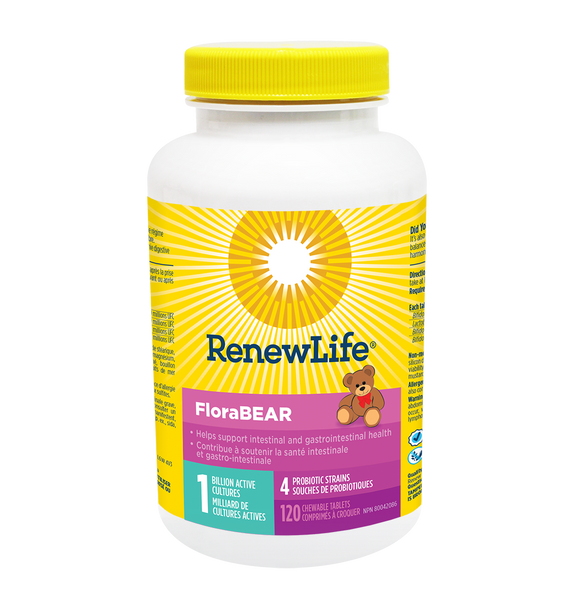 FLORABEAR PROBIOTIC 120 CHEWTABS RENEWLIFE