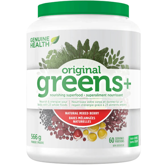 ORIGINAL GREENS+ NATURAL MIXED BERRY 540 G GENUINE HEALTH