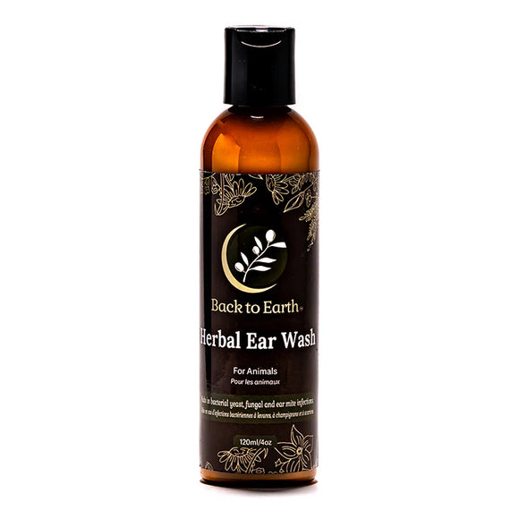 EAR WASH FOR ANIMALS 120 ML BACK TO EARTH