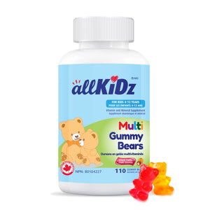 MULTI GUMMY BEARS MIXED FRUIT 110 GUMMIES ALLKIDZ