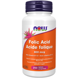 FOLIC ACID 800 MCG WITH B12 25 MCG 250 TABS NOW