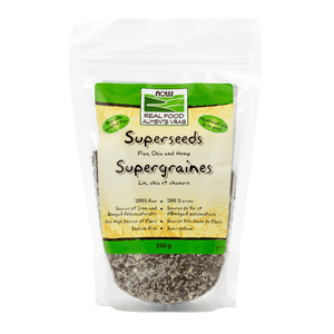 SUPERSEEDS FLAX CHIA HEMP 350 G NOW