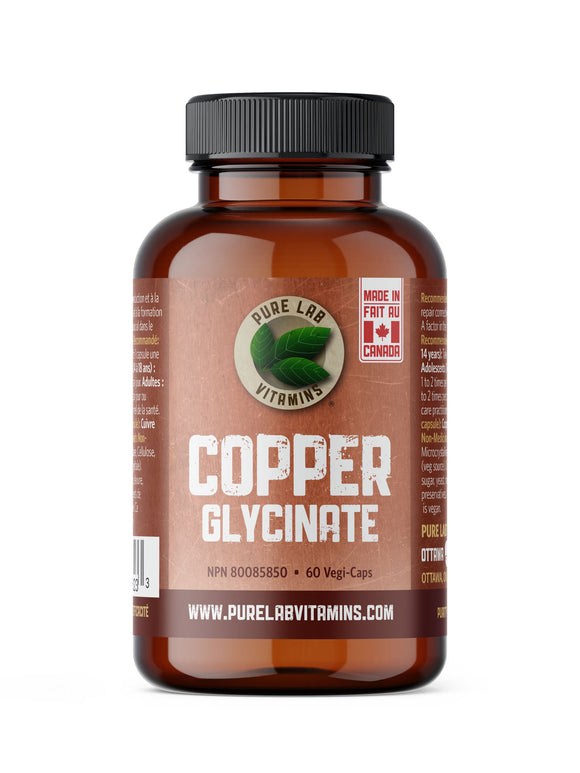 COPPER GLYCINATE 1 MG 60 CAPS PURE LAB VITAMINS