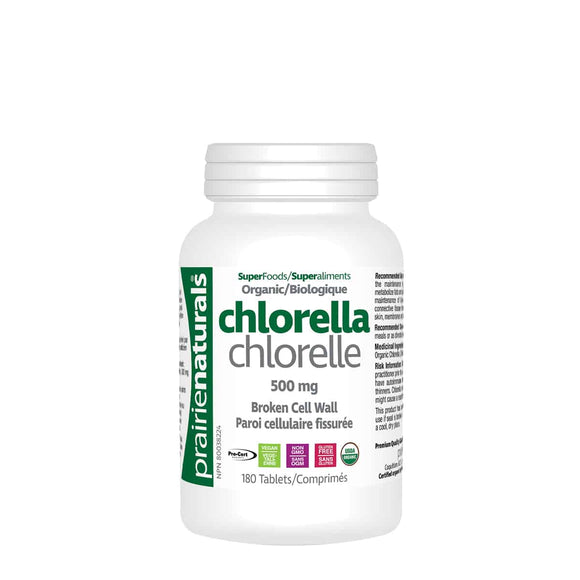 CHLORELLA 500 MG 180 TABS PRAIRIE NATURALS