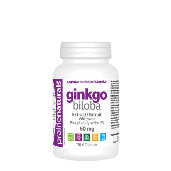 GINKGO BILOBA 60 MG 120 CAPS PRAIRIE NATURALS