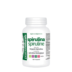 SPIRULINA ORGANIC 500 MG 180 VCAPS PRAIRIE NATURALS