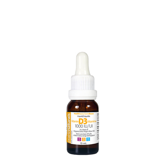 VITAMIN D3 1000 IU 15 ML PRAIRIE NATURALS