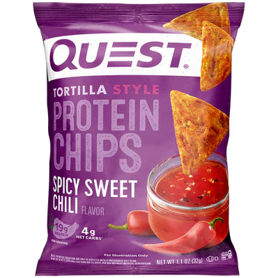 TORTILLA STYLE PROTEIN CHIPS SPICY SWEET CHILI 32G QUEST