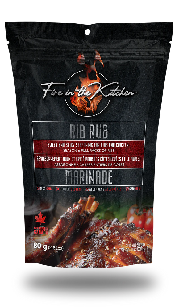 RIB RUB SEASONING 80 G FIRE IN THE KITCHEN