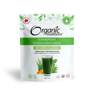 SUPERGREENS WITH TURMERIC AND PROBIOTICS 100 G ORGANIC TRADITIONS