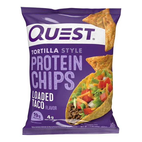 TORTILLA STYLE PROTEIN CHIPS LOADED TACO 32G QUEST