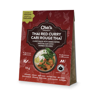 THAI RED CURRY PASTE ORGANIC 55 G CHA'S ORGANICS