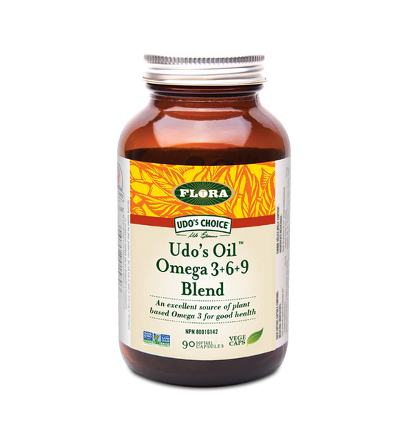 UDO'S OIL OMEGA 3+6+9 BLEND 90 VCAPS FLORA