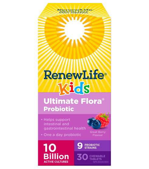 ULTIMATE FLORA KIDS PROBIOTIC 10 BILLION 30 CHEWTABS RENEWLIFE