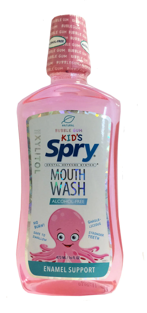 KID'S MOUTHWASH BUBBLEGUM 473 ML SPRY