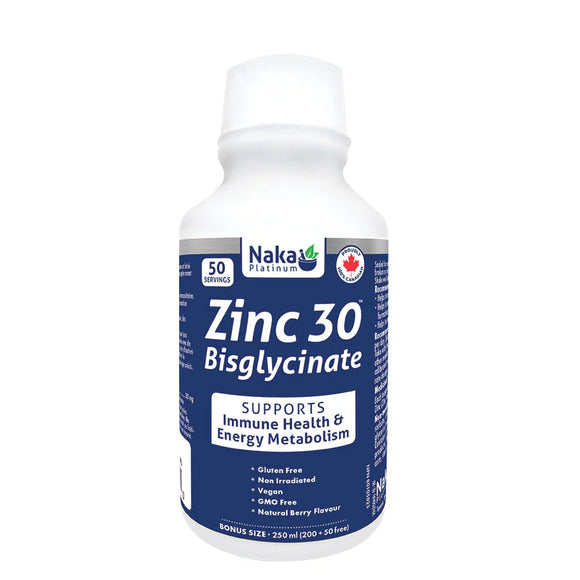 ZINC 30 BISGLYCINATE 250 ML NAKA