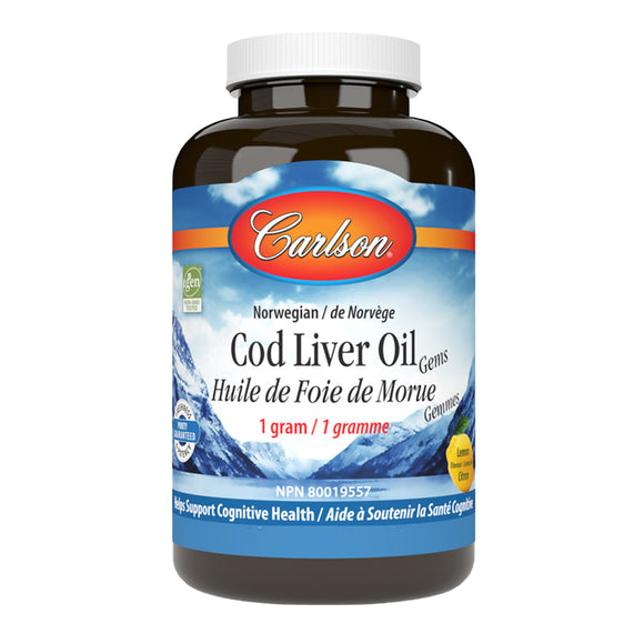 COD LIVER OIL LEMON 300 GELS CARLSON