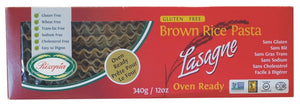 LASAGNA BROWN RICE OVEN READY 340 G RIZOPIA