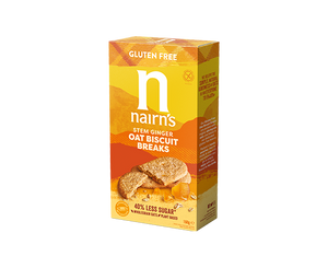 OAT & GINGER COOKIES GLUTEN FREE 160G NAIRN'S