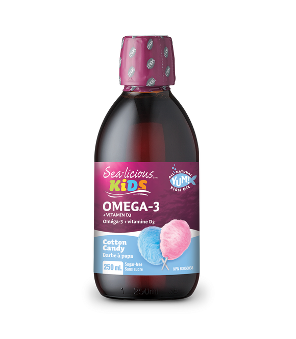 OMEGA 3 + D3  COTTON CANDY 250 ML SEALICIOUS KIDS