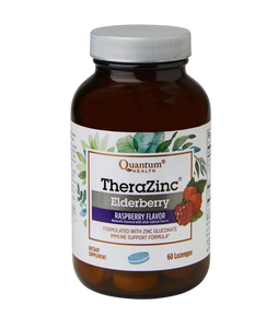 THERAZINC ELDERBERRY LOZENGES RASPBERRY 60 LOZENGES QUANTUM HEALTH